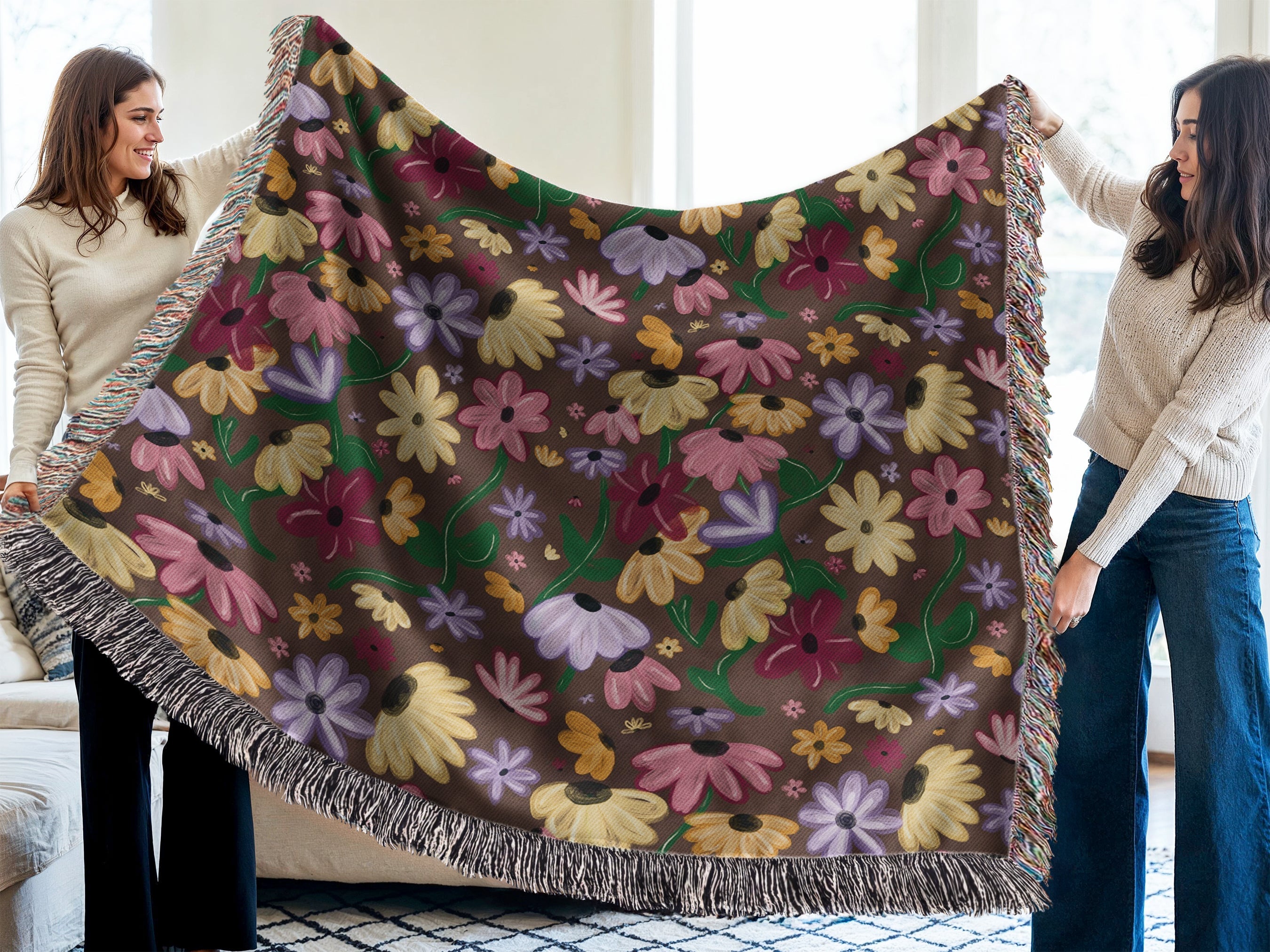 Floral-Botanical-Blankets Cozy Comfort Co.