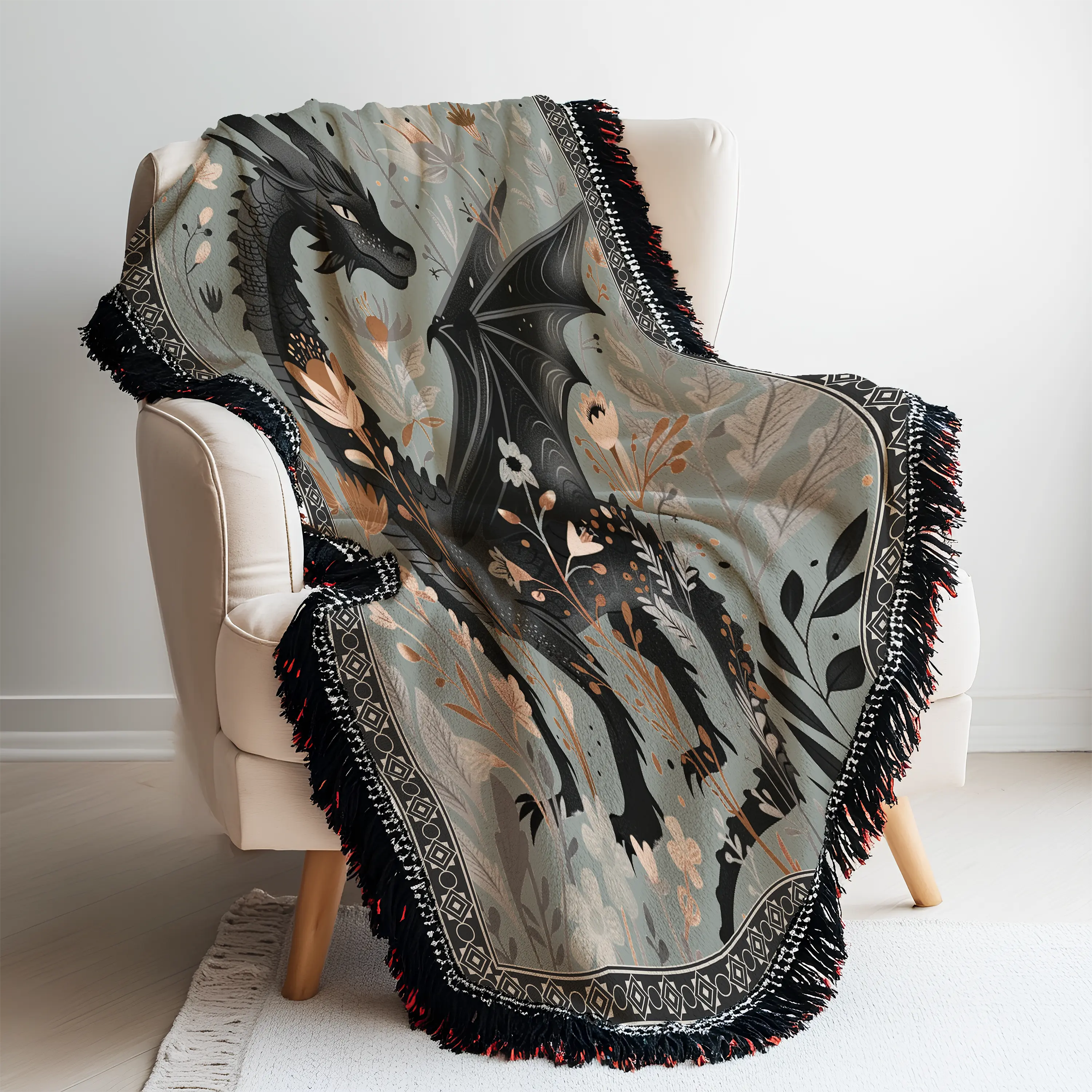 Fantasy-and-Folklore-Woven-Blankets Cozy Comfort Co.