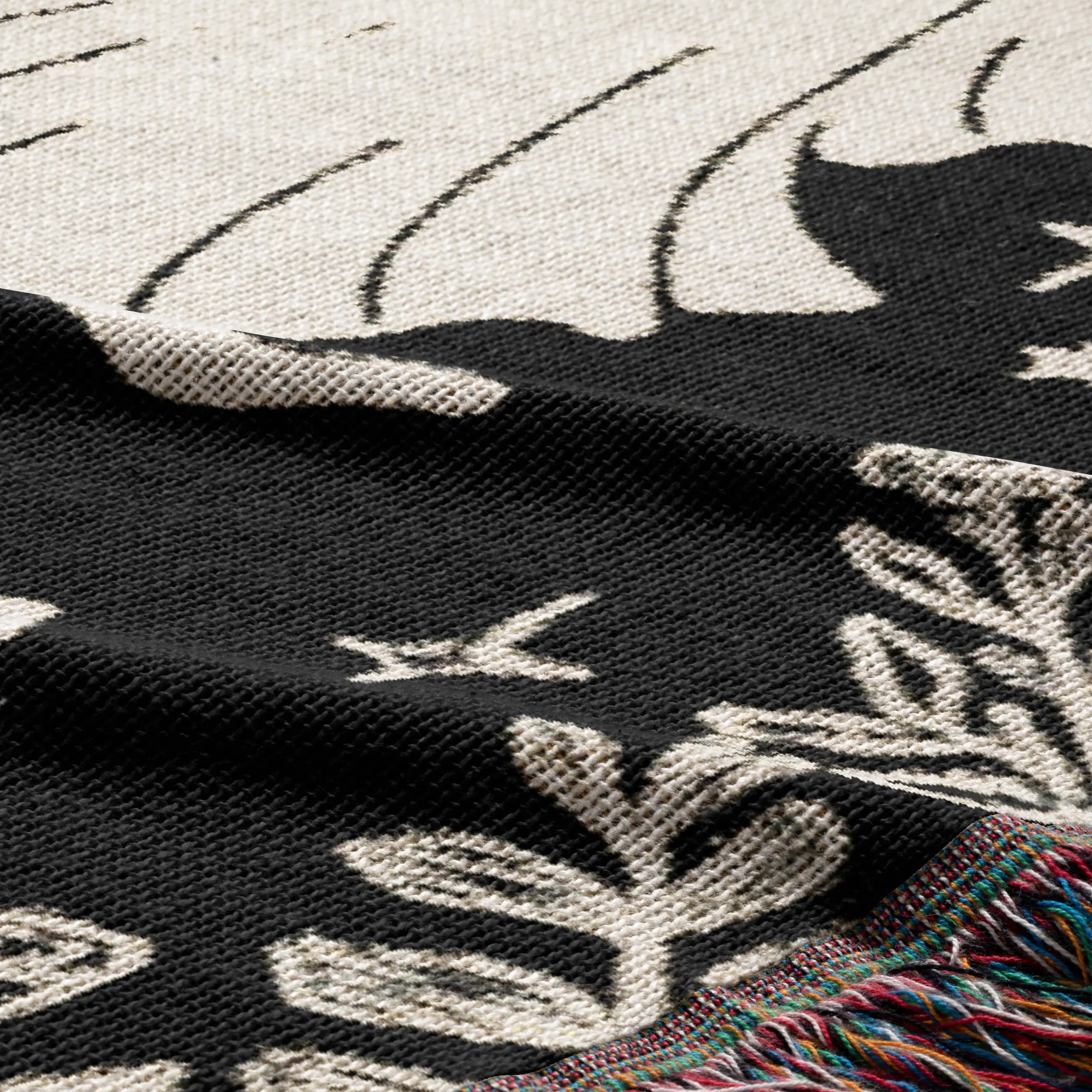 Personalized Ghost Couple Woven Blanket – Custom Names & Year Printify