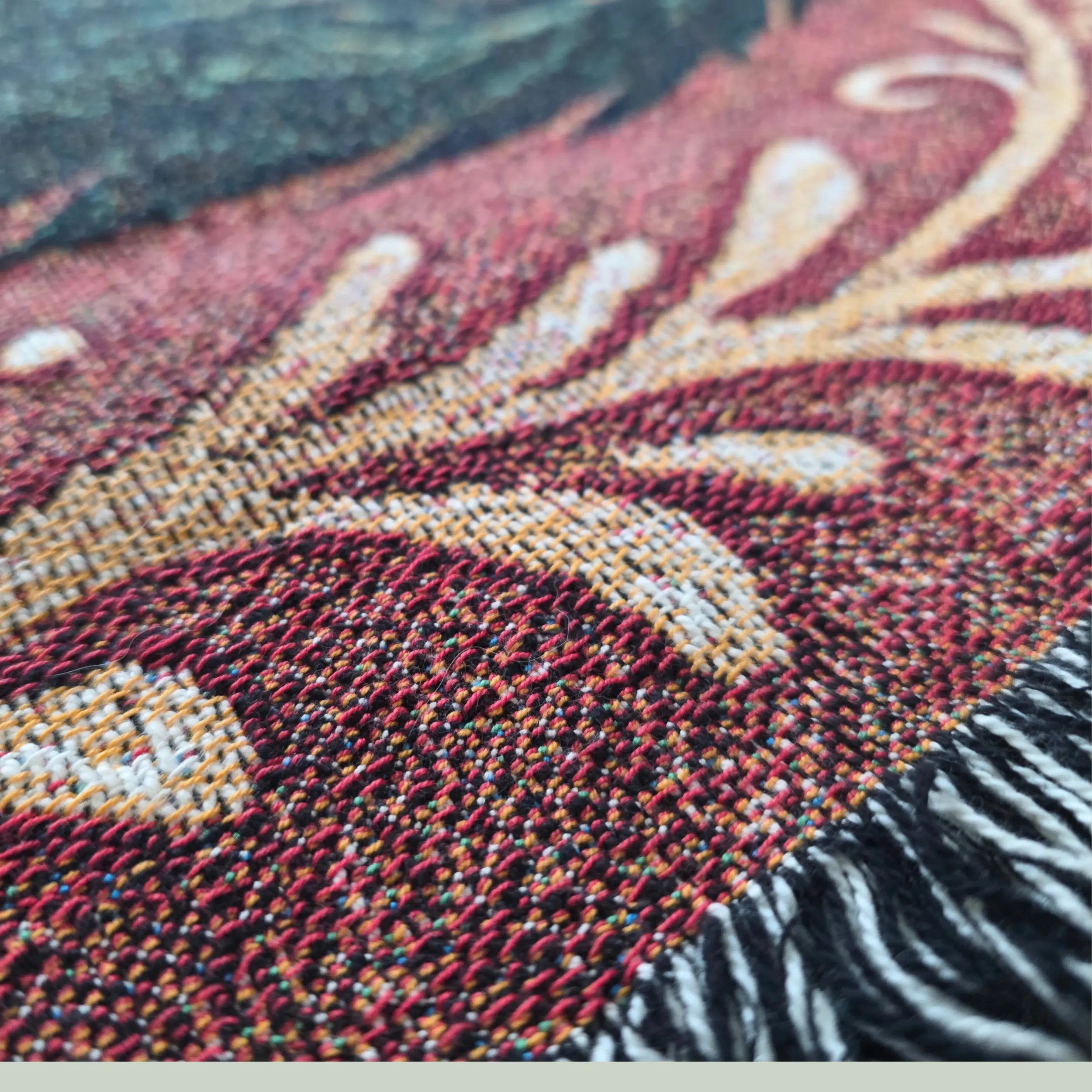 Vintage Krampus Holiday Woven Blanket – Retro Christmas Throw Printify