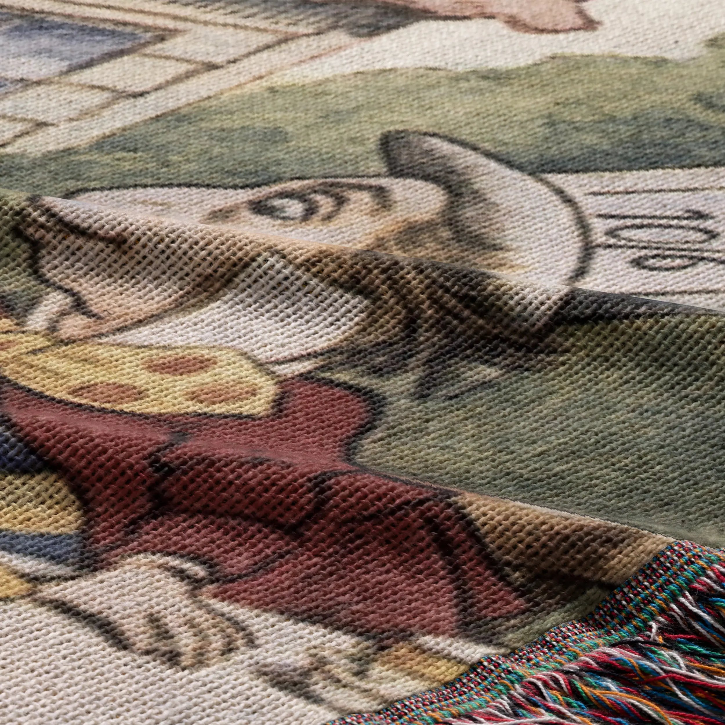 Alice in Wonderland Mad Hatter’s Tea Party Woven Blanket Printify