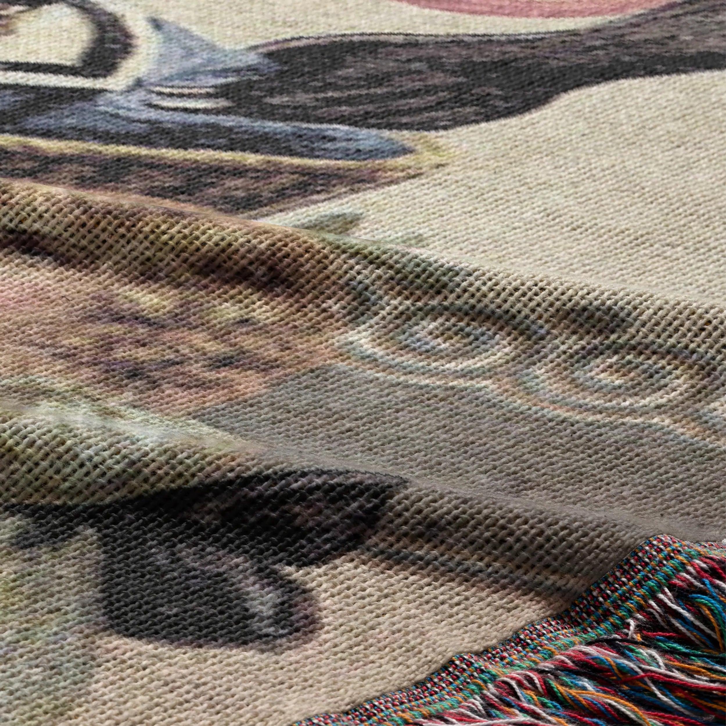 Greetings From Krampus Personalized Woven Blanket – Vintage Folklore Holiday Throw Printify