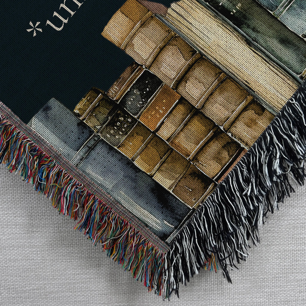 Book Blanket – Personalized 'Books Are Cheaper Than Therapy' Woven Throw Printify