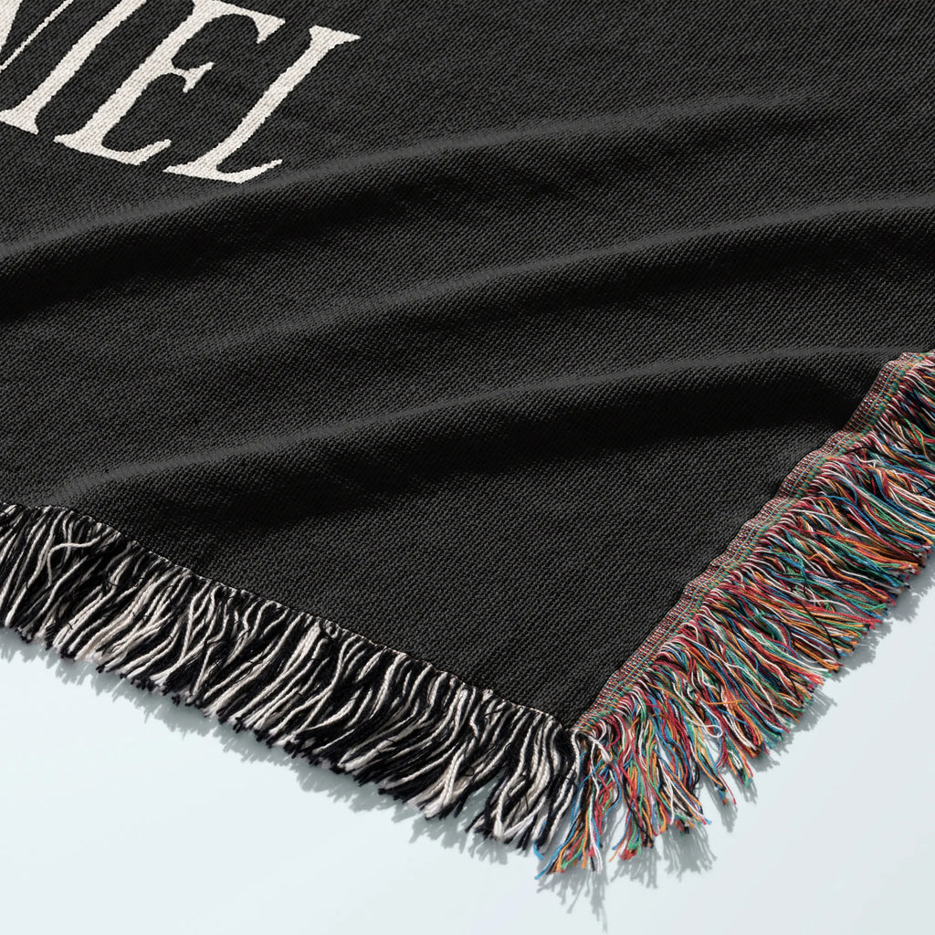 Personalized Dark Romantic Woven Dragon Blanket for Couples – Names and Date Printify