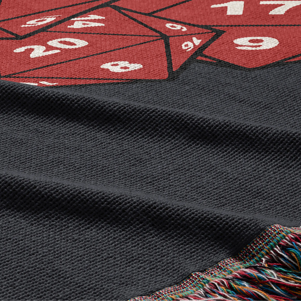 Party of Two D20 Woven Blanket – Personalized Gaming Couple Gift Printify
