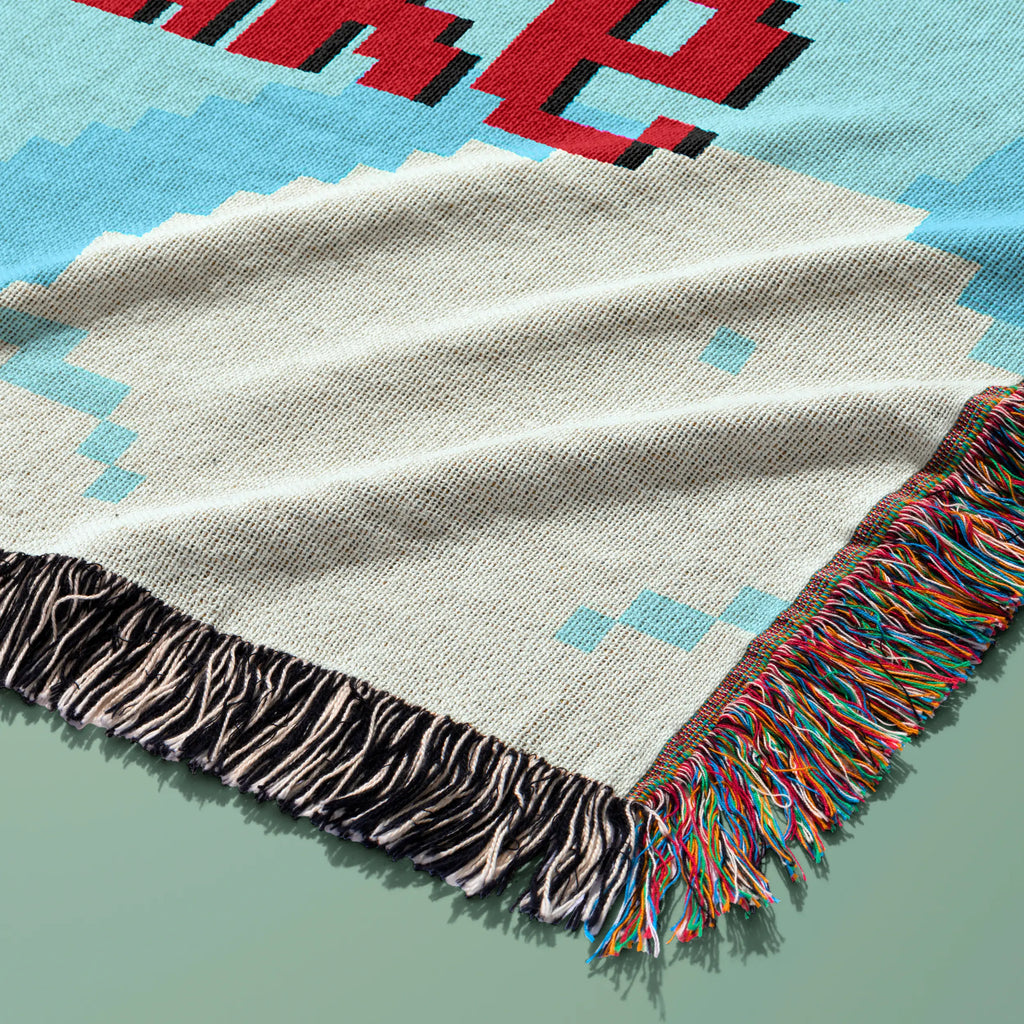 Retro Video Game Woven Blanket – Personalized 2-Player Co-Op for Couples Printify