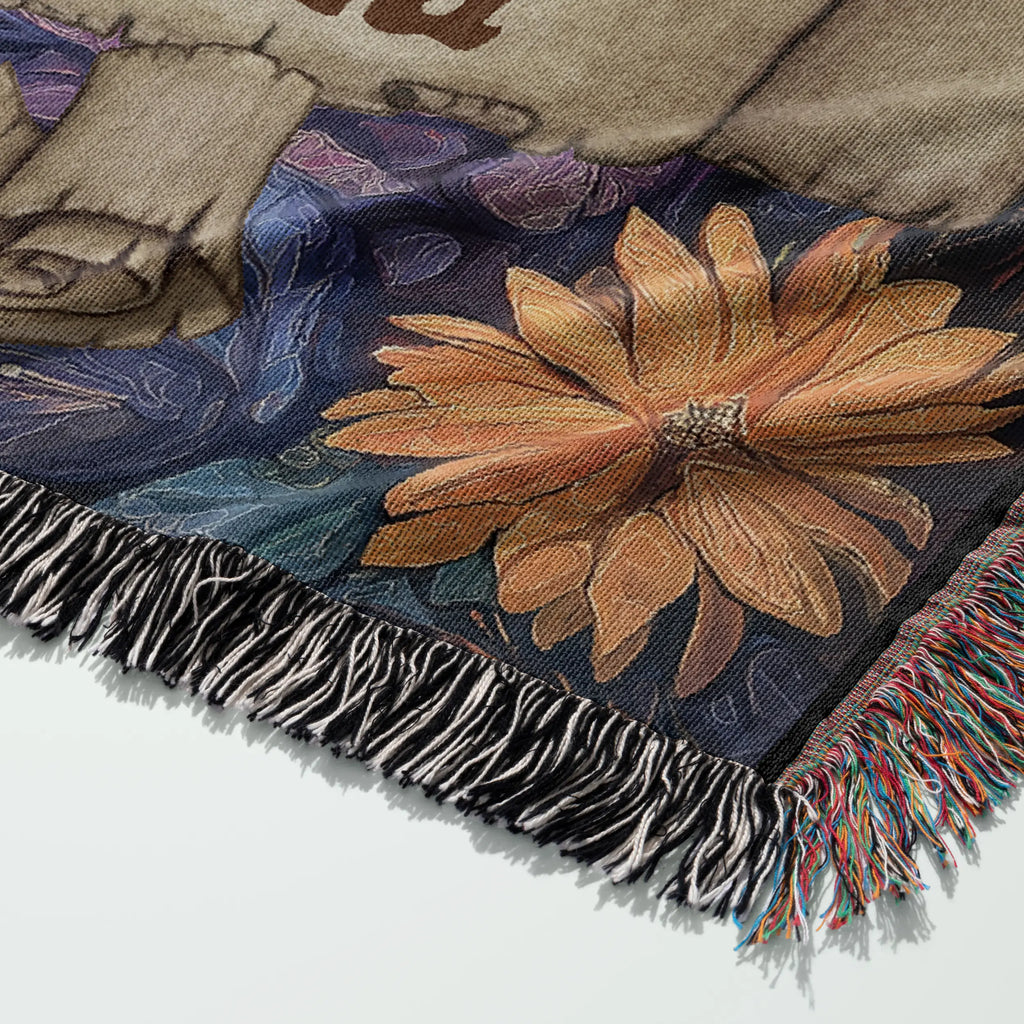 Personalized Dragon Couple Woven Blanket – Custom Names & Date Printify