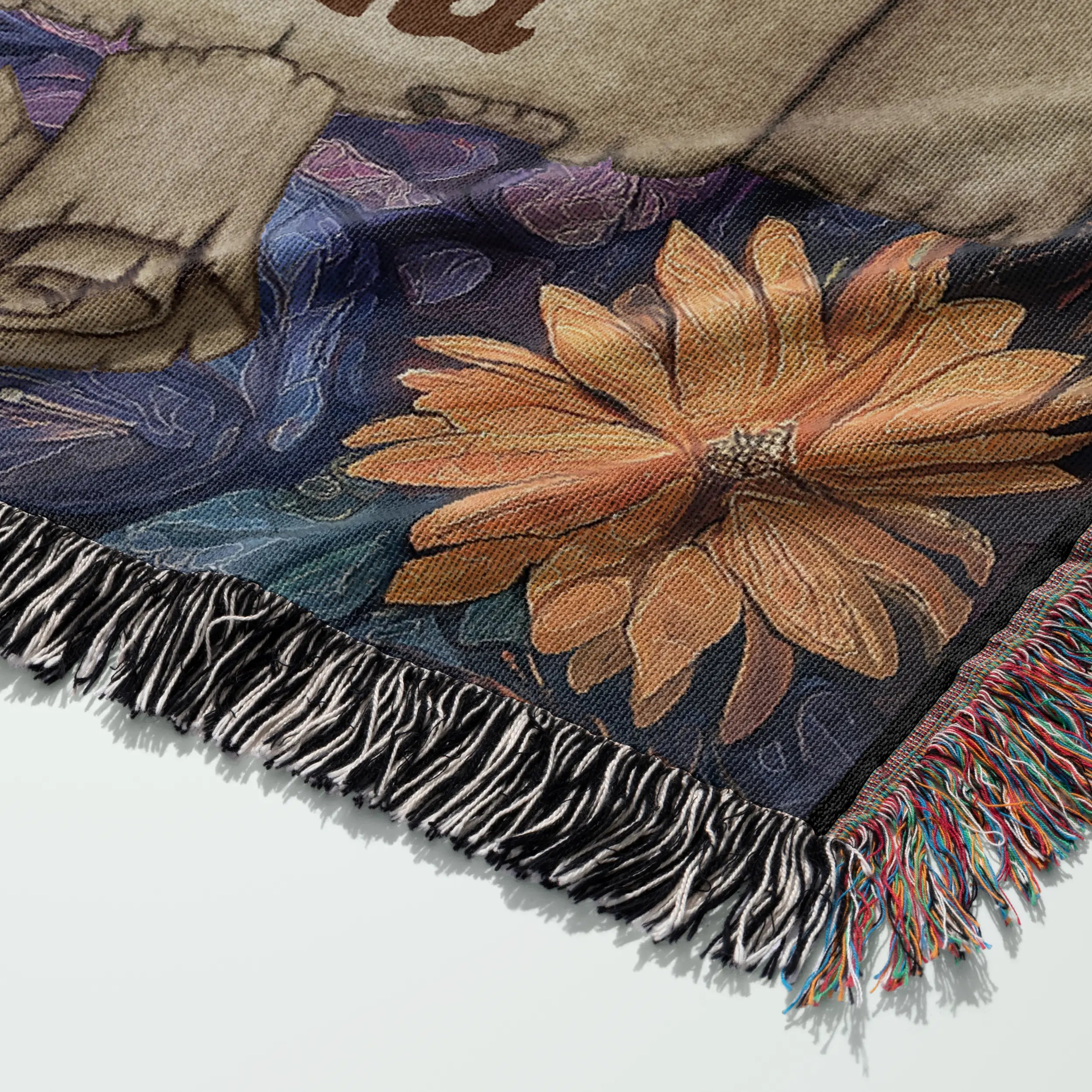 Personalized Dragon Couple Woven Blanket – Custom Names & Date Printify