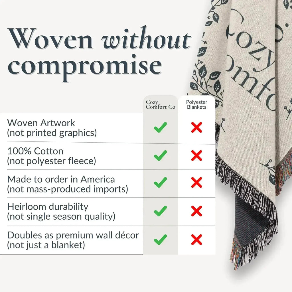 Watercolor Krampus Woven Blanket – Alpine Folklore Holiday Throw Printify